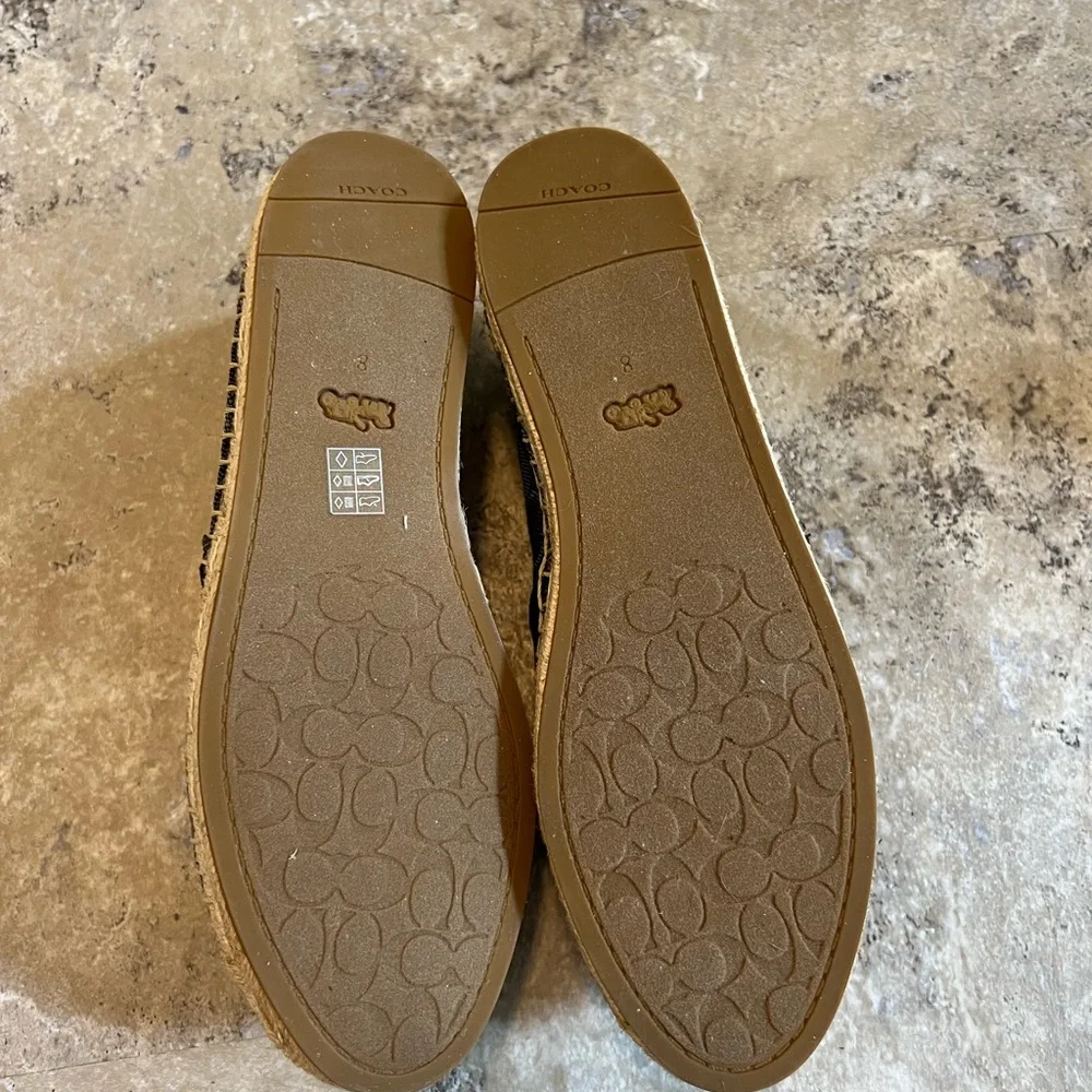 Coach Women's Navy Espadrilles with Signature Pattern - Picture 5 of 5
